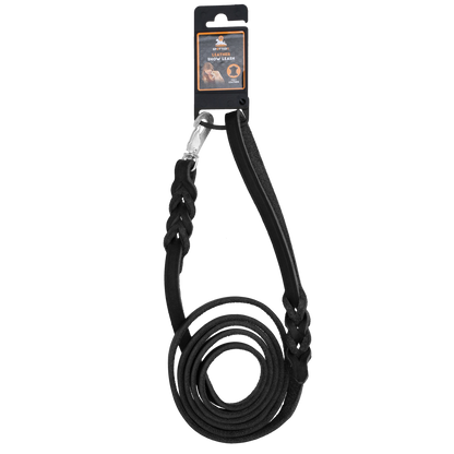 Spotted! Pro Leather Show Leash Black 1.8 x 180 cm (Clip Hook)