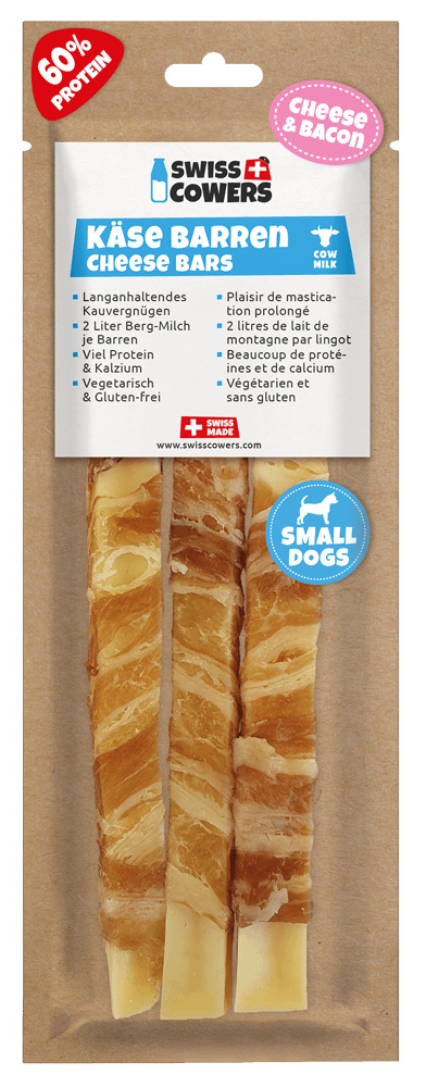 SwissCowers – Barre de fromage au bacon S 80 g