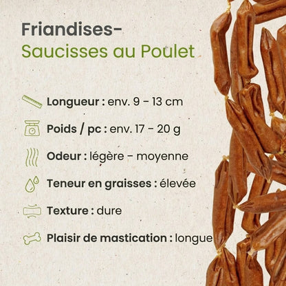 Saucisses de poulet pour chiens sans conservateurs Kauartikel.com GmbH