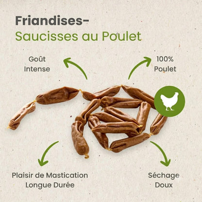 Saucisses de poulet pour chiens sans conservateurs Kauartikel.com GmbH