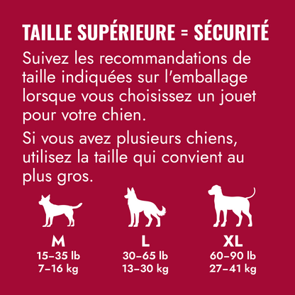 KONG Classic avec Corde - Rouge - Large Petdiscount