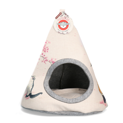 Tipi pour Chat TAKARA – Nid Douillet et Élégant Cherry Blossom