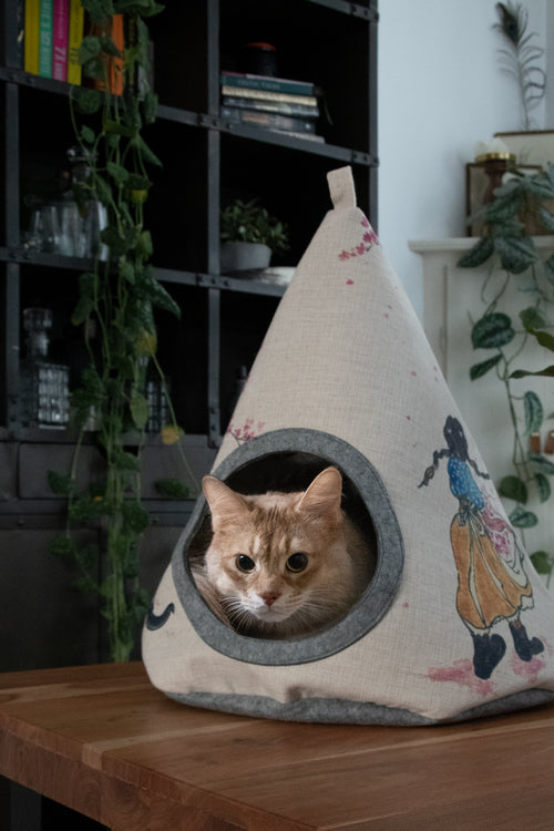 Tipi pour Chat TAKARA – Nid Douillet et Élégant Cherry Blossom