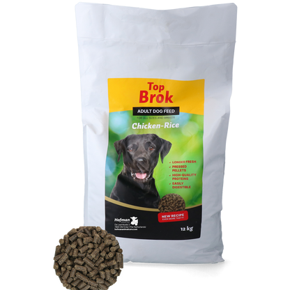 Topbrok Dog Pressed Kibble Chicken & Rice 12 kg