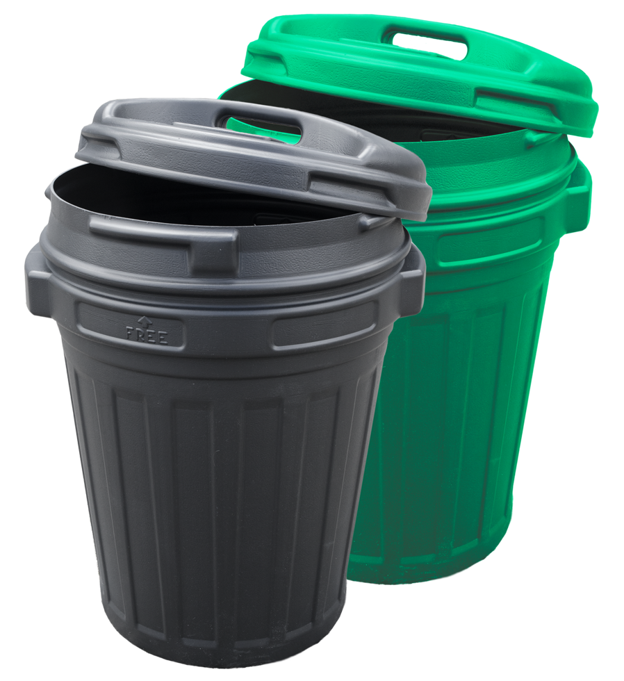 Storage Bucket with lid 70 litre Black