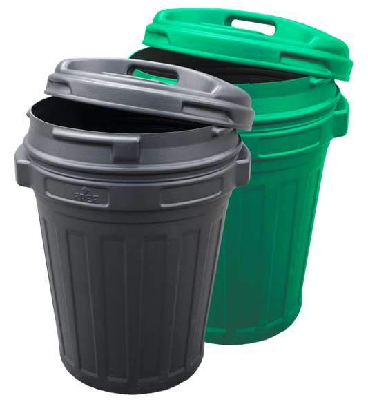 Storage Bucket with lid 70 litre Black