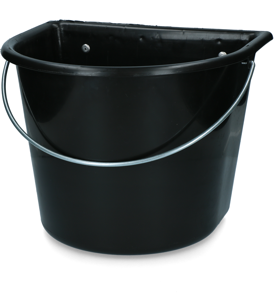 vPlast Manger Portable /w Hooks & Handle 15 l Black