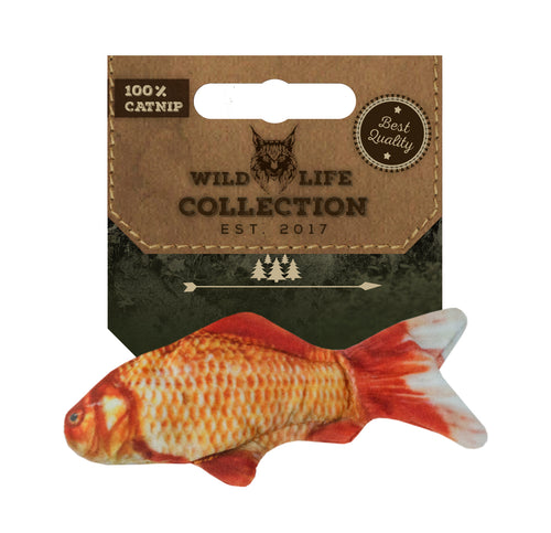 Wild Life Collection – Poisson rouge réaliste avec cataire pour chat