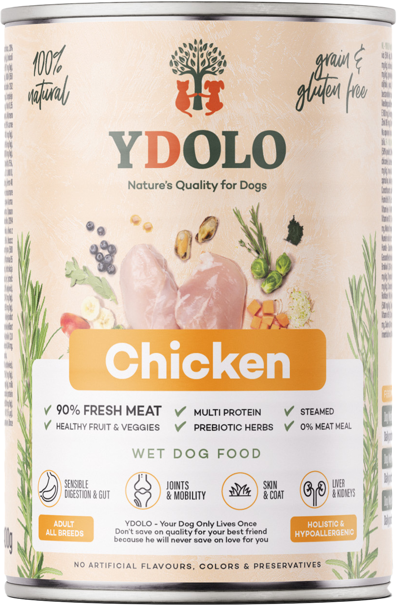 YDOLO Healthy & Pure Pâtée Poulet 400 g