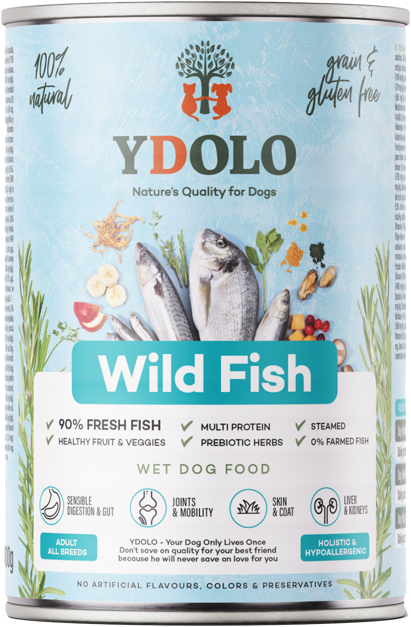YDOLO Healthy & Pure Pâtée Poisson Sauvage 400 g