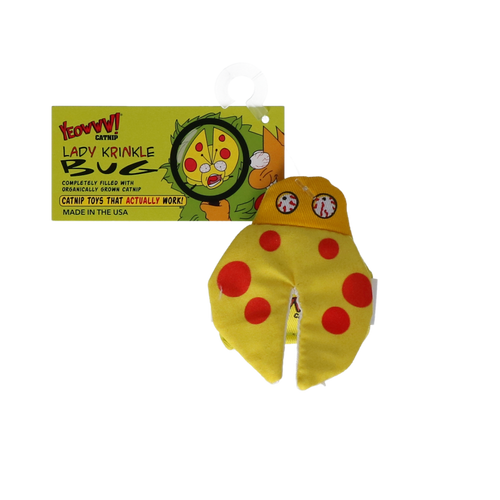 Yeowww! – Lady Krinkle Bug, coccinelle à l'herbe à chat pour chat