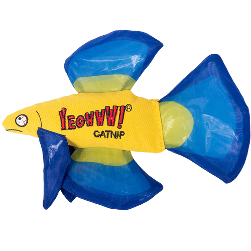 Yeowww! Mo Betta Fish — Jouet poisson à l’Herbe à Chat - Bleu