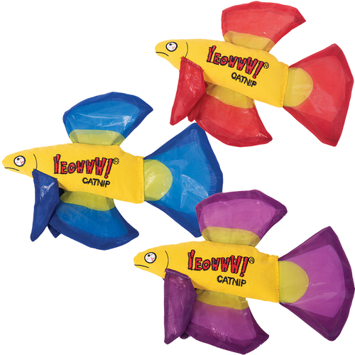 Yeowww! Mo Betta Fish — Jouet poisson à l’Herbe à Chat - Bleu