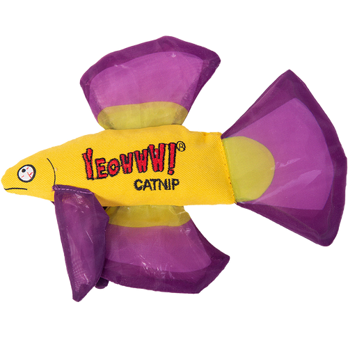 Yeowww! Mo Betta Fish — Jouet poisson à l’Herbe à Chat - Violet