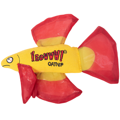 Yeowww! Mo Betta Fish — Jouet poisson à l’Herbe à Chat - Rouge