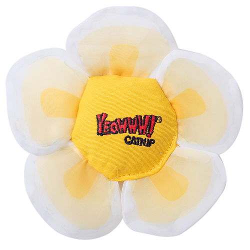 Yeowww! Flower Tops — Jouet pour chat à l’herbe à chat bio - Blanc