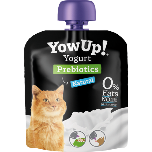 YowUp! Yaourt Naturel pour Chats — Prébiotiques Digestifs - Lot de 10