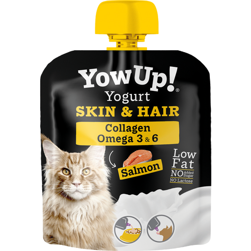 YowUp! Yaourt pour Chats — Saumon Peau & Pelage - Lot de 10