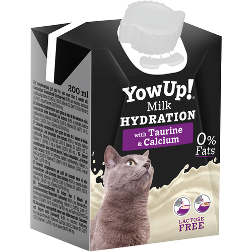YowUp! Lait pour Chat — Sans lactose & sans matières grasses 200 ml - lot de 12