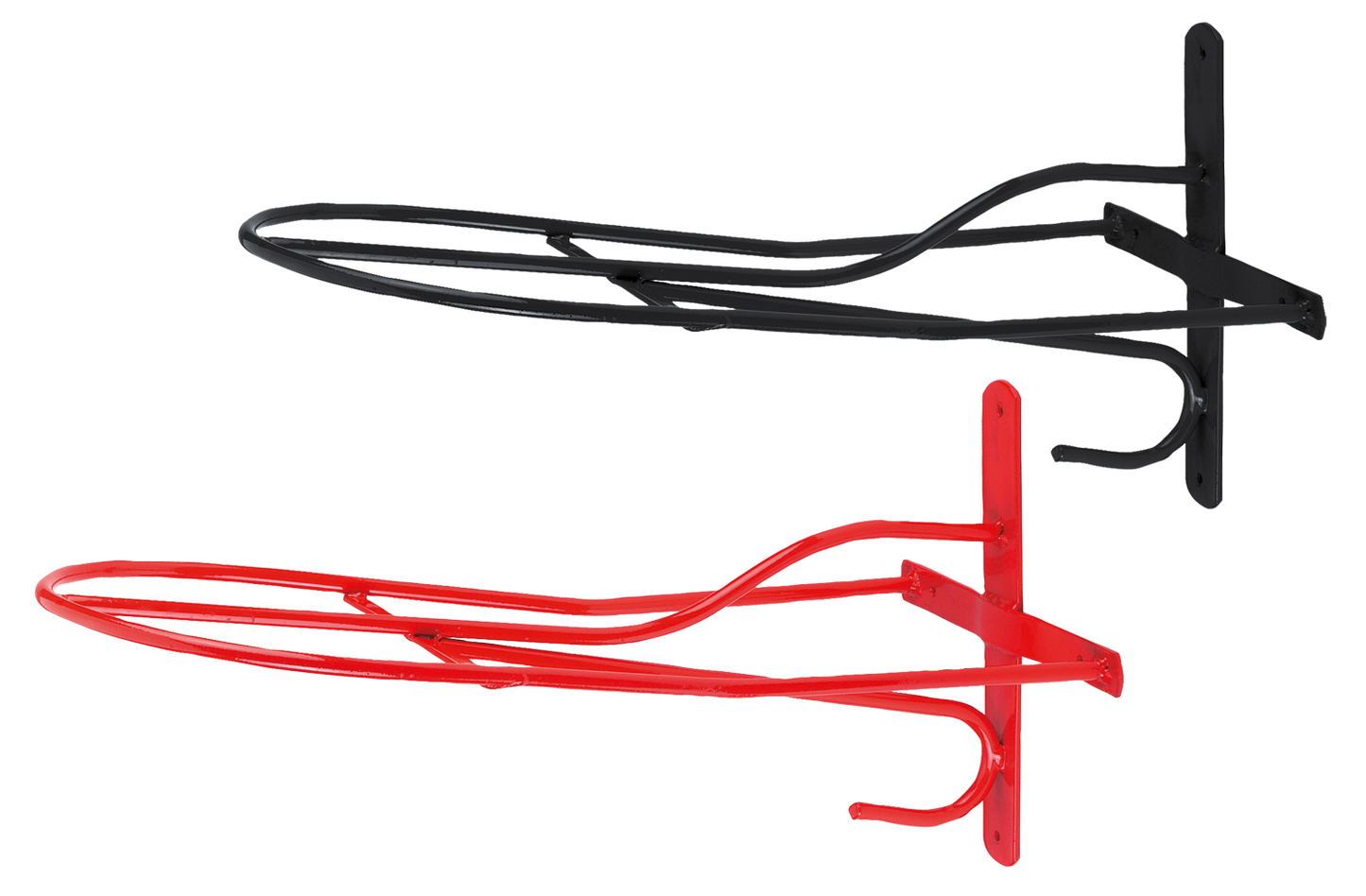 Saddle Rack Metal 54 cm Red