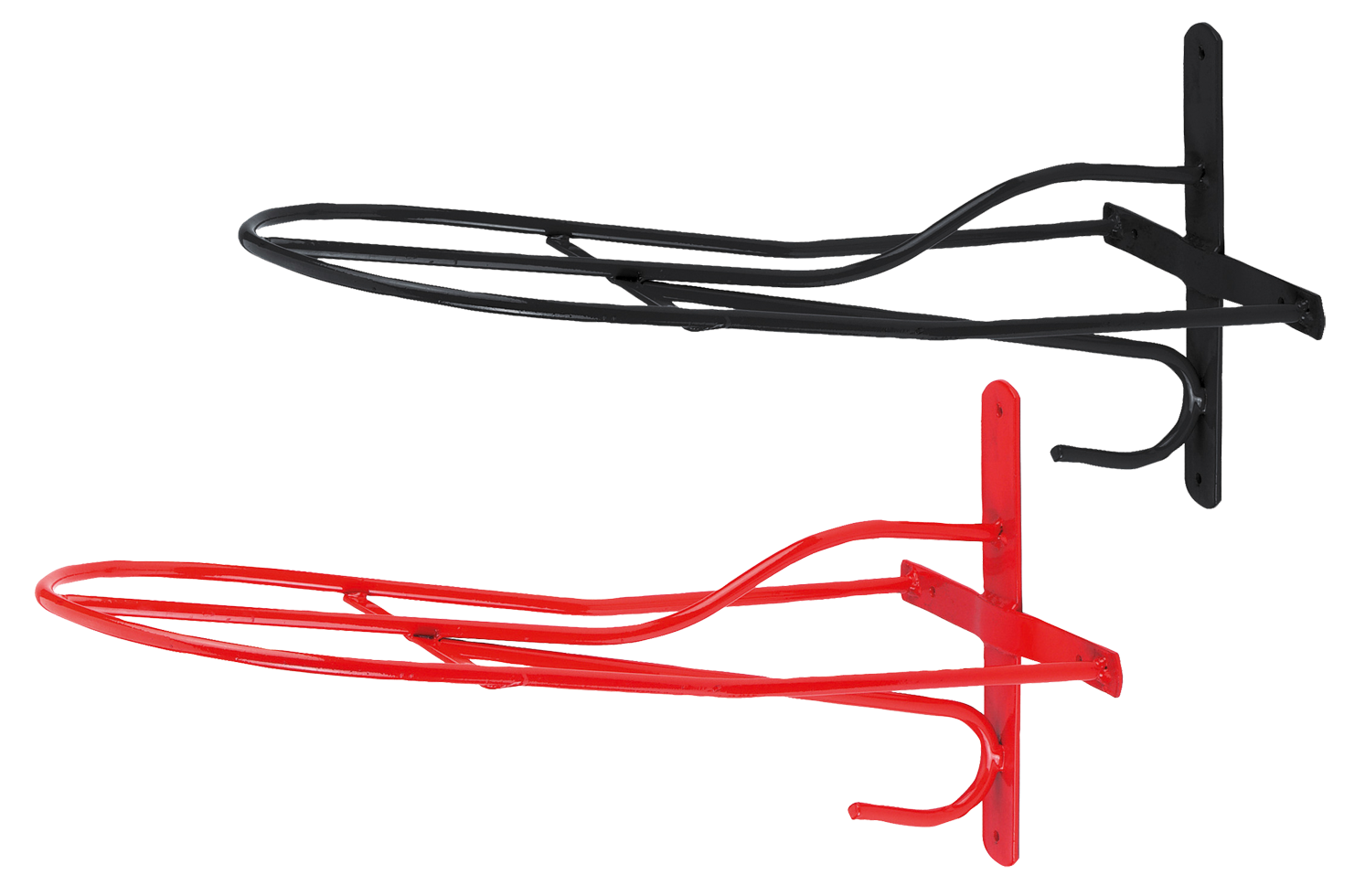 Saddle Rack Metal 54 cm Red