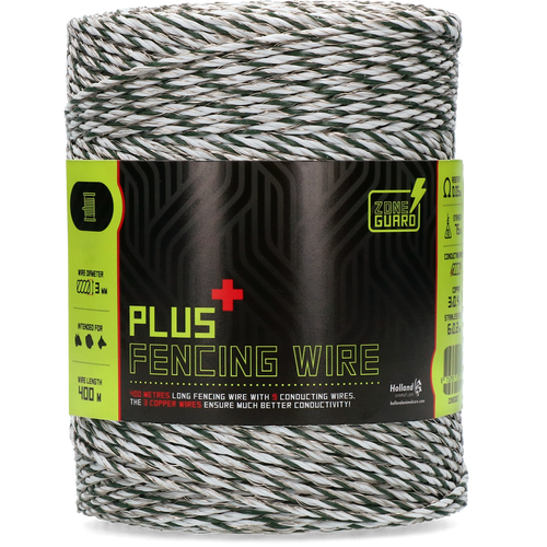 Fil clôture électrique ZoneGuard PLUS 400 m – Cuivre & inox