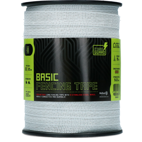 Ruban ZoneGuard BASIC blanc 20 mm 200 m – Chevaux et bovins