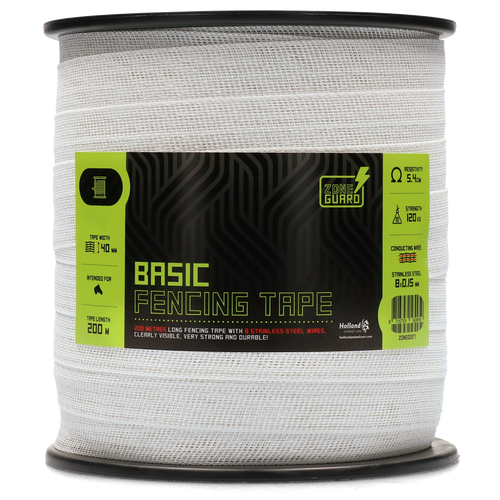 Ruban clôture électrique blanc 40 mm 200 m – Chevaux et bovins