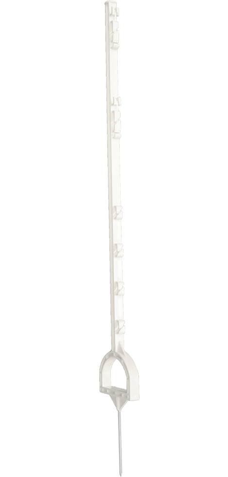 Piquet de Clôture en Plastique Haute Résistance 115 cm blanc