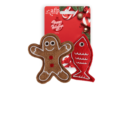 AFP Happy Holidays – Lot de 2 jouets de Noël pour chat - Trufféo