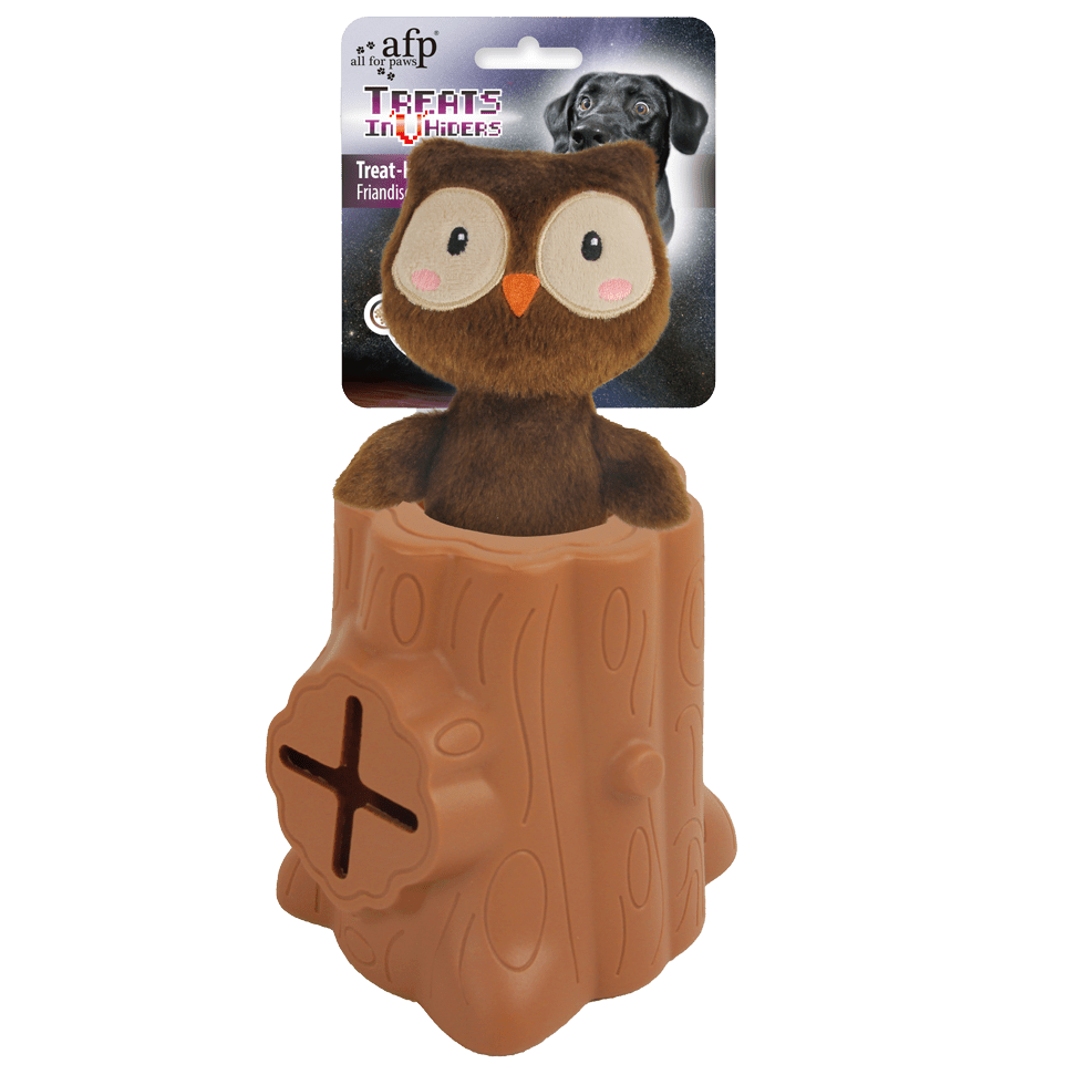 AFP Treats In 'V' Hiders – Tronc hibou (jeu de fouille) pour chien - Trufféo