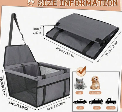 Beschermkussen Autostoel- Nylon - Polyester grijs Opvouwbaar 40 x 33 x 25 cm