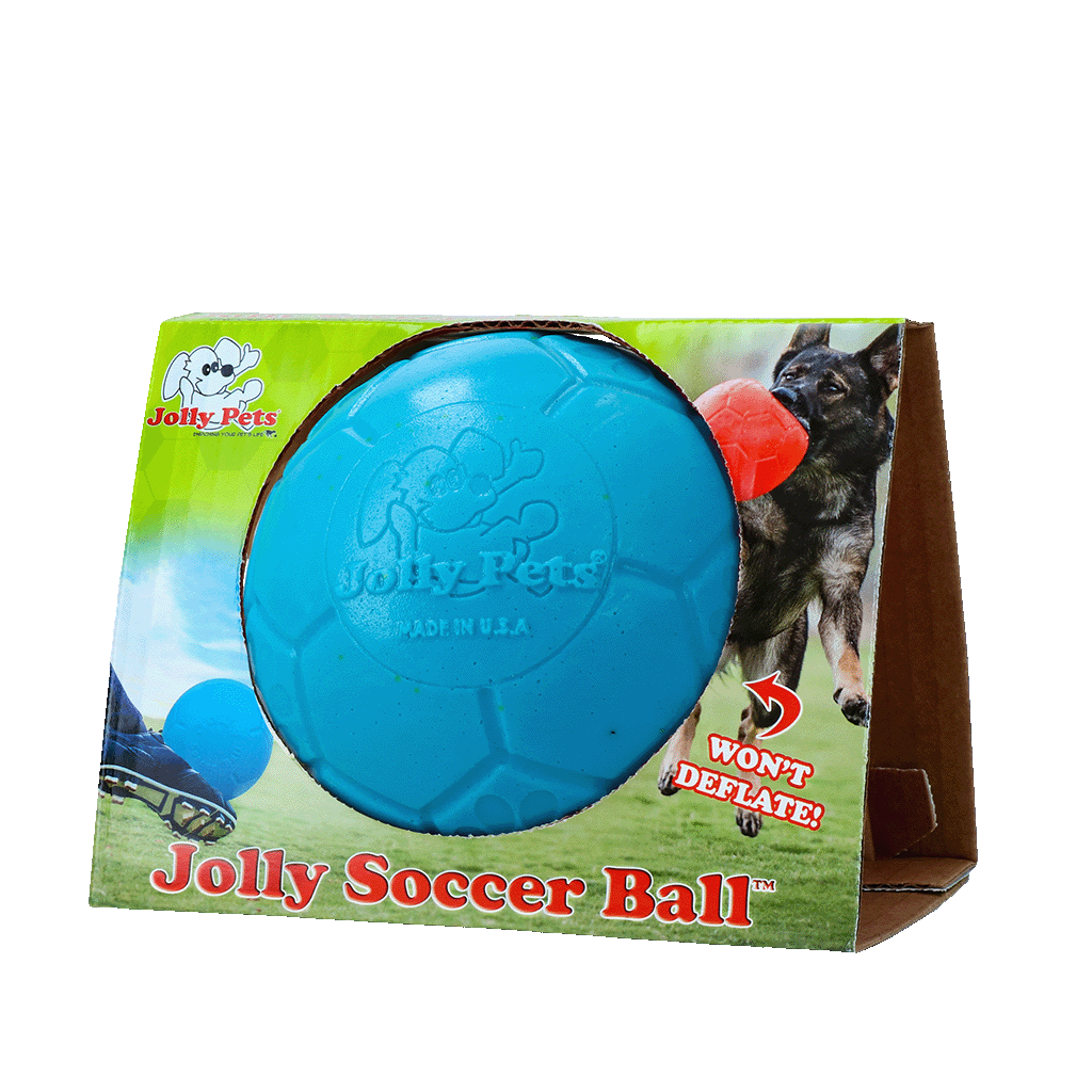 Jolly Ballon de Football 15cm Océan Bleu Hofman Animal Care