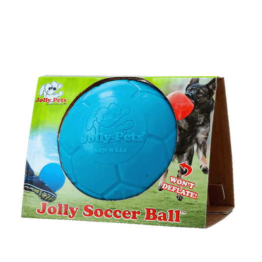 Jolly Ballon de Football 15cm Océan Bleu Hofman Animal Care