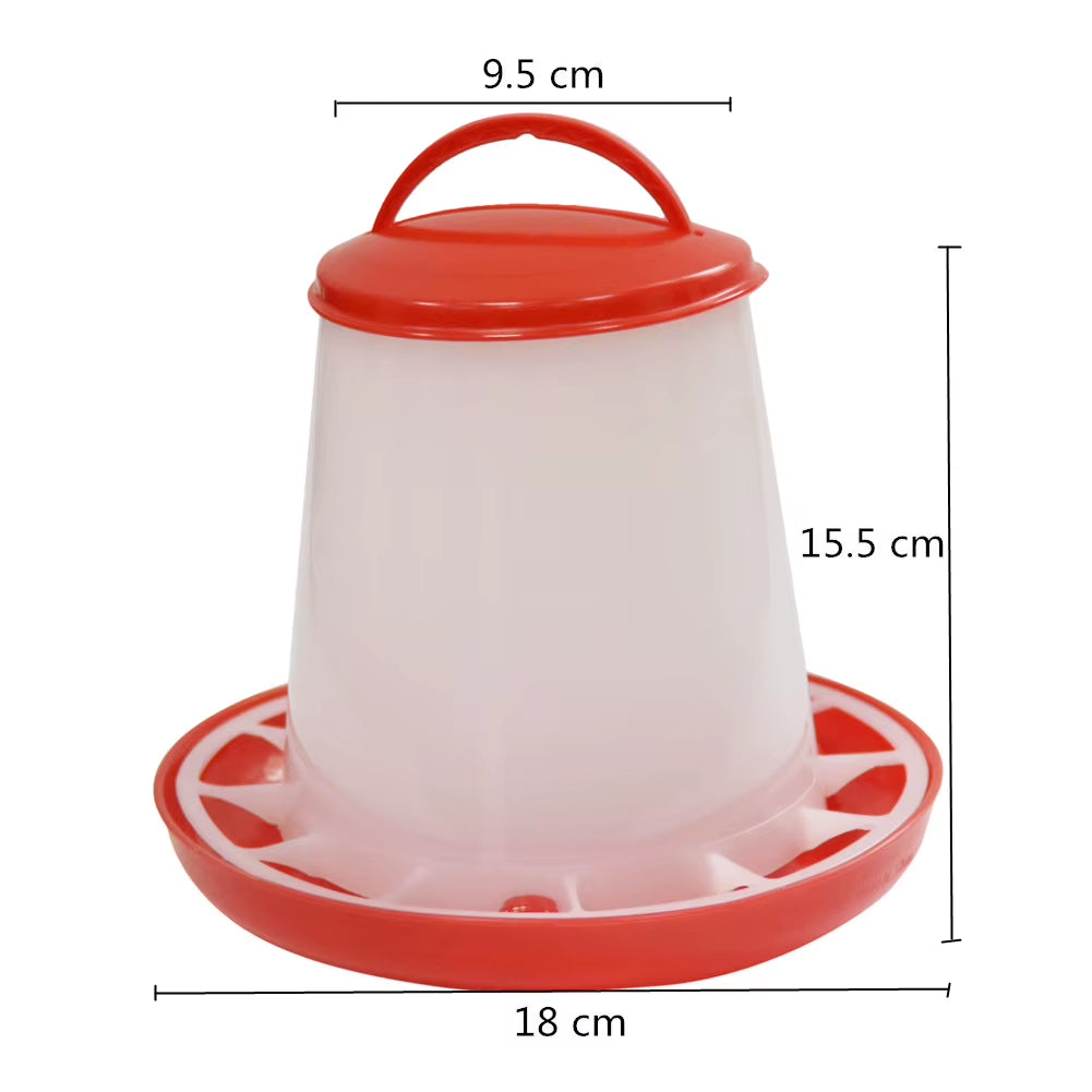 3 KG Chicken Drinker/Feeder Rooster Hen Drinking Cups Feeding Cup Farm Animal Poultry Chicken Farm Feeding Watering Supplies