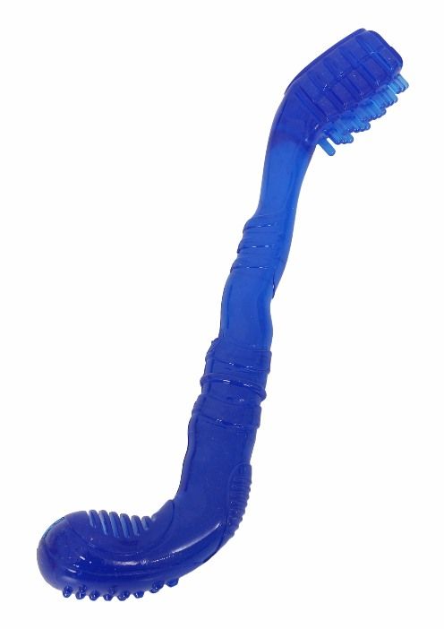Jouet à mâcher brosse à dent chien TPR Bleu - 28 cm