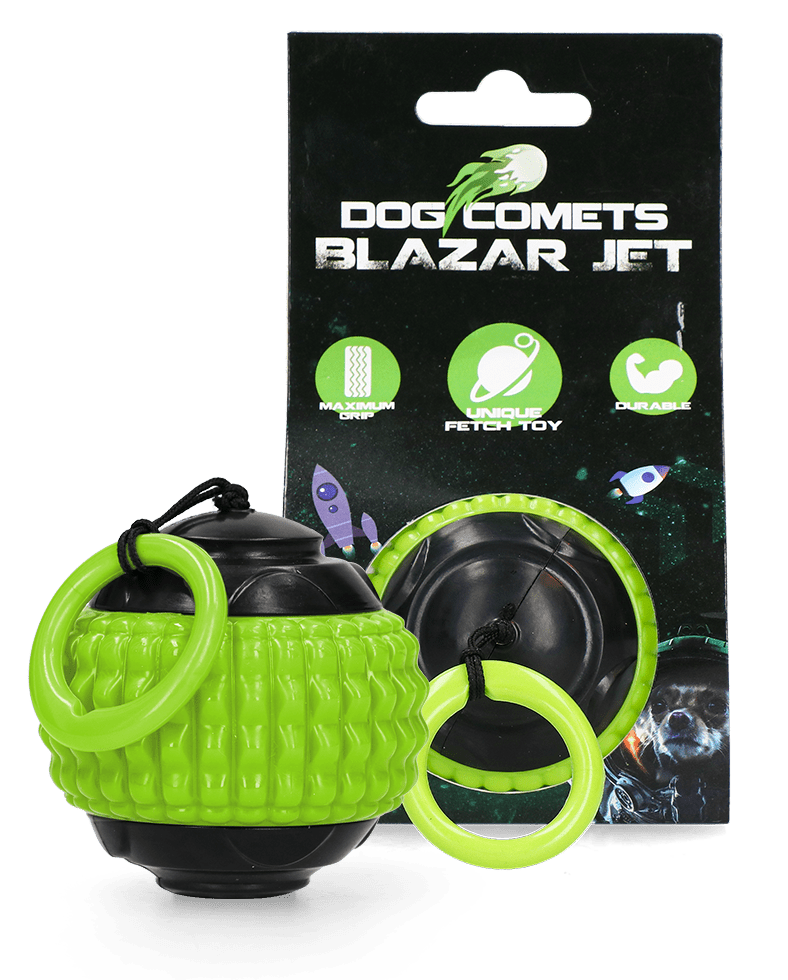 Balle à lancer avec ficelle rétractable Dog Comets Blazar Jet - La Meute Trufféo