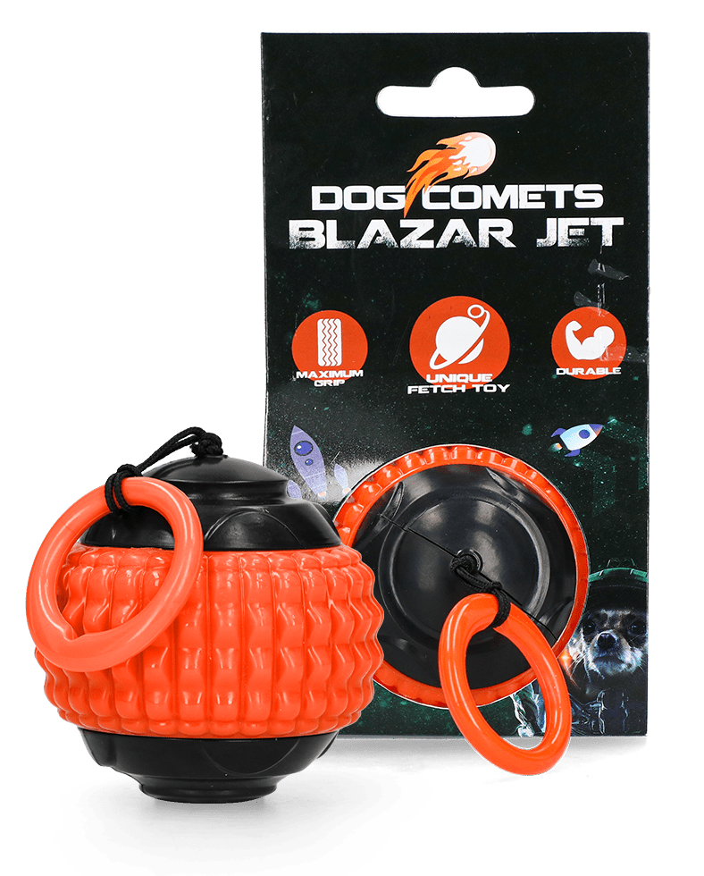 Balle à lancer avec ficelle rétractable Dog Comets Blazar Jet - La Meute Trufféo
