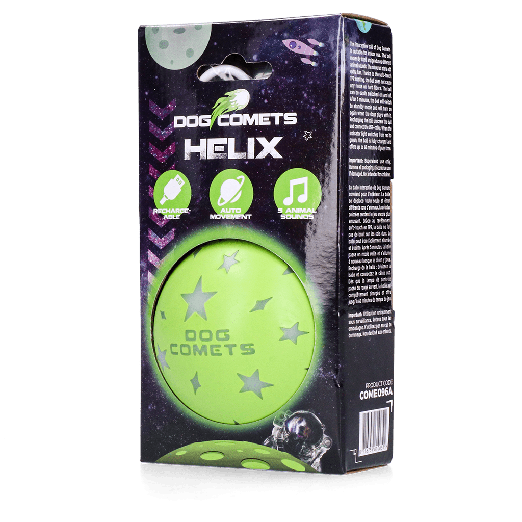 Balle interactive rechargeable Dog Comets Helix - La Meute Trufféo