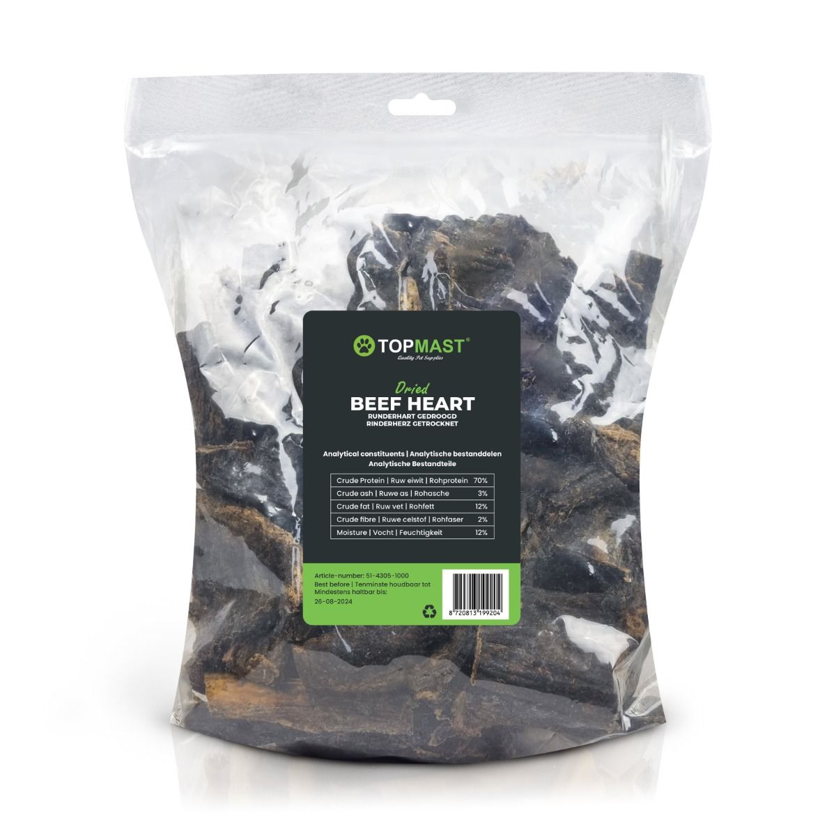 Topmast Runderhart - 1000 Gram