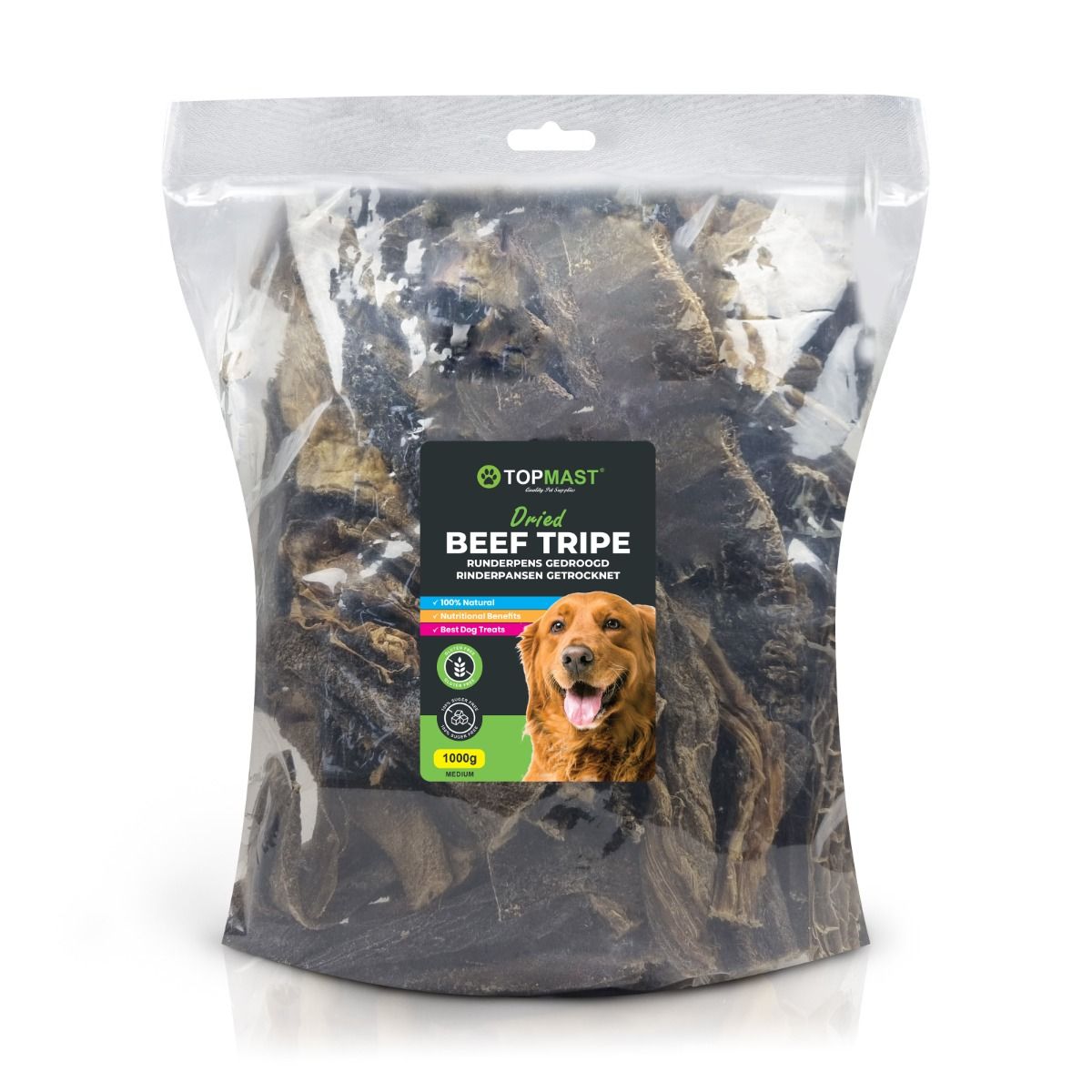 Bâtonnets de panse de boeuf séchée – 1kg TOPMAST