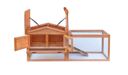 Topmast Konijnenhok Sunshine - 155 x 53 x 70 cm - Voor Buiten - Hout