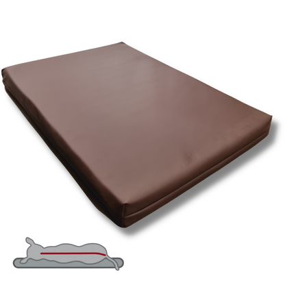 Coussin orthopédique pour chien Topmast - Marron - Aspect cuir