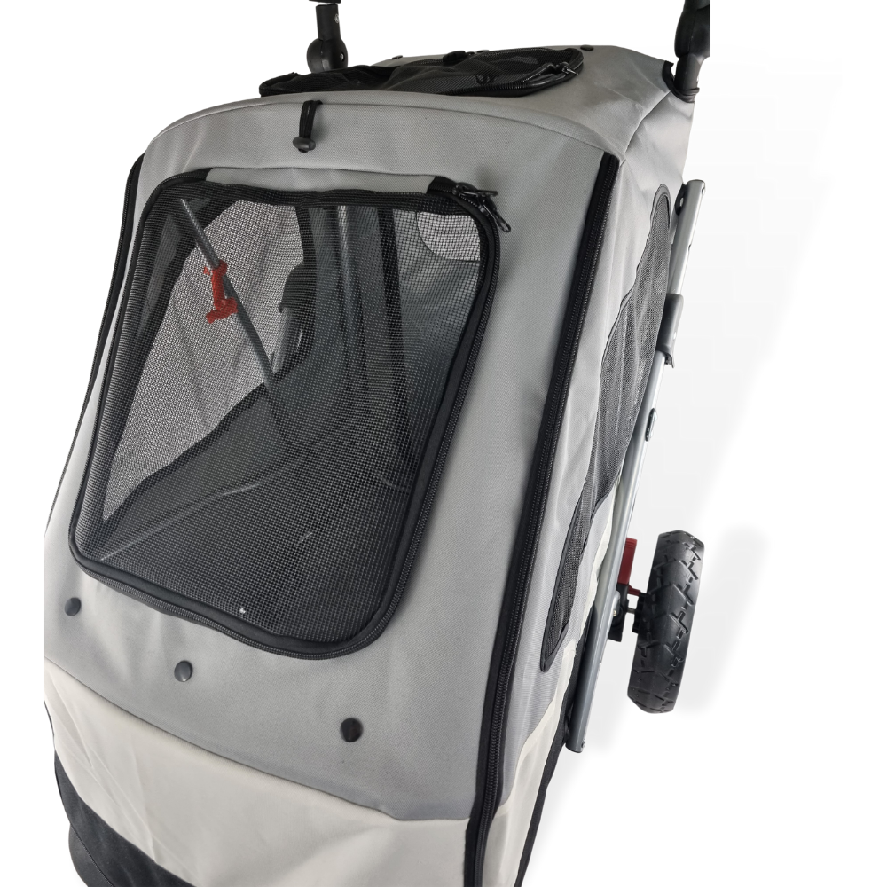 Topmast Hondenbuggy Deluxe - 3 Wielen - Grijs