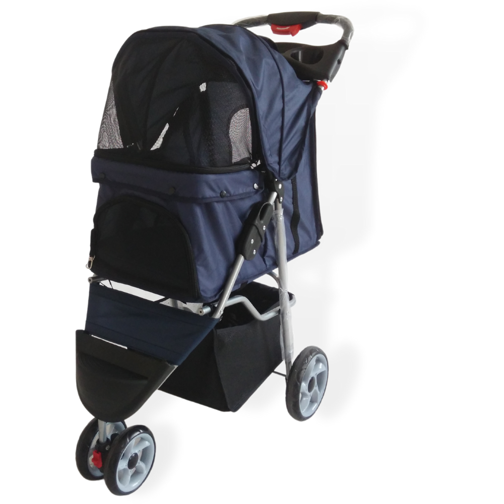 Topmast Hondenbuggy Donkerblauw 3 wielen