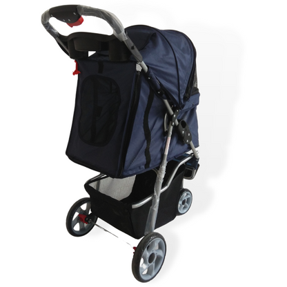 Topmast Hondenbuggy Donkerblauw 3 wielen