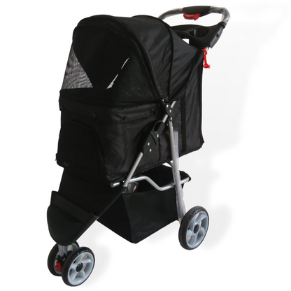 Topmast Hondenbuggy Modern - Zwart - 3 Wielen