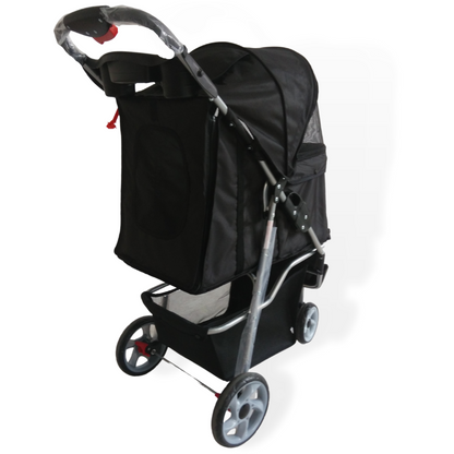 Topmast Hondenbuggy Modern - Zwart - 3 Wielen