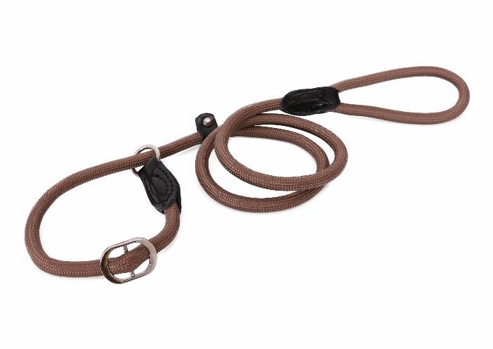 Retrieverlijn - Jachtlijn met Stop Freestyle 130 cm | 13 mm Bruin