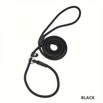 🐾 Laisse coulissante Nylon Noir – 130 cm | Ø 10 mm Trufféo